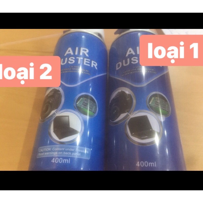 Bình Xịt Bụi Khí Nén Air Duster Màu Xanh Xịt Cực Mạnh Loại 1 kèm ống