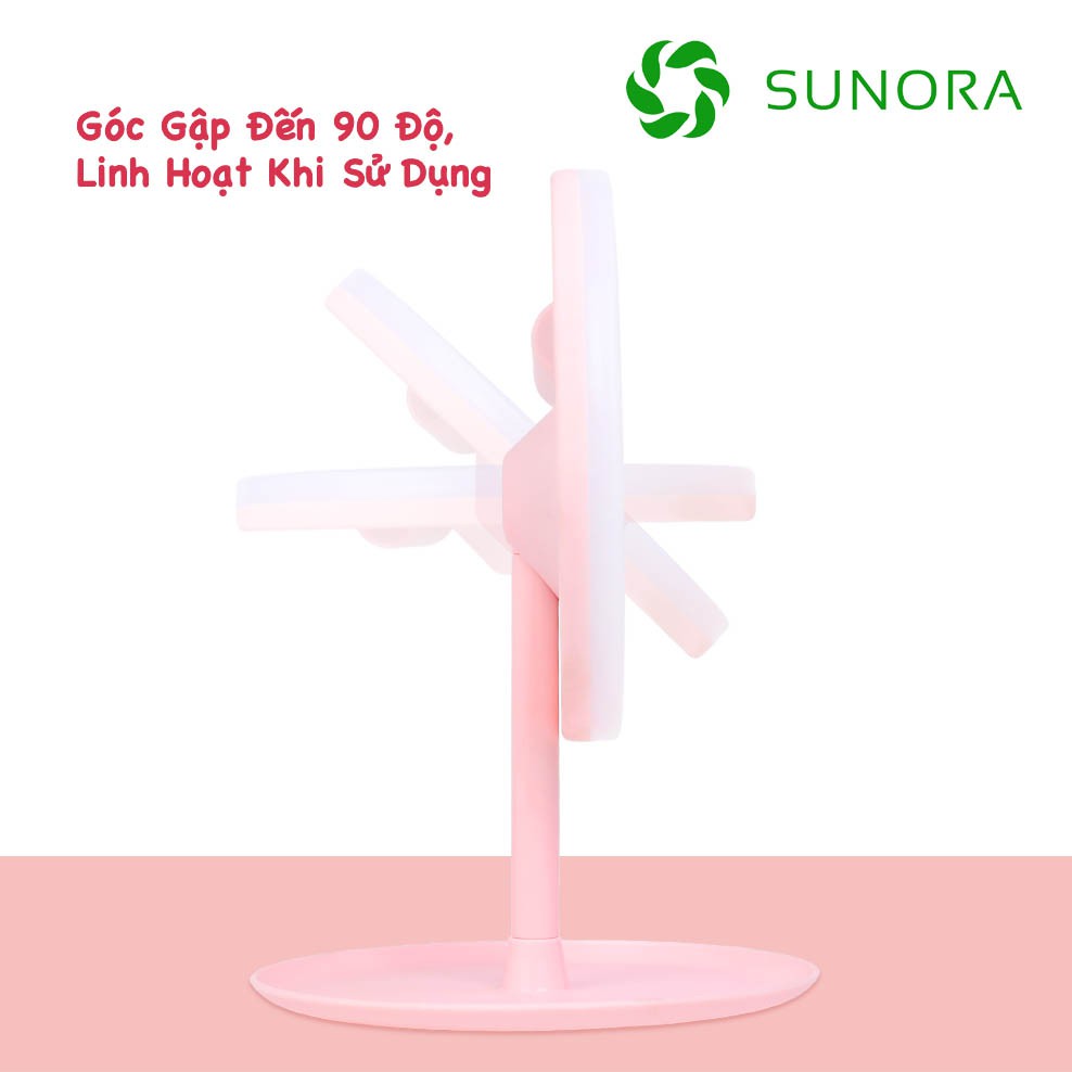 Gương Trang Điểm Để Bàn Đèn Led Gấp Gọn SUNO