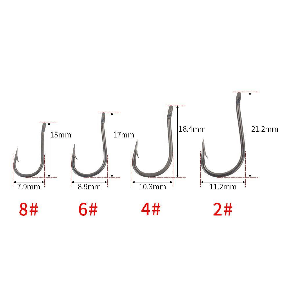 MUVAKO Bộ 50 móc câu cá chép  8009 chuyên dụng chất lượng cao