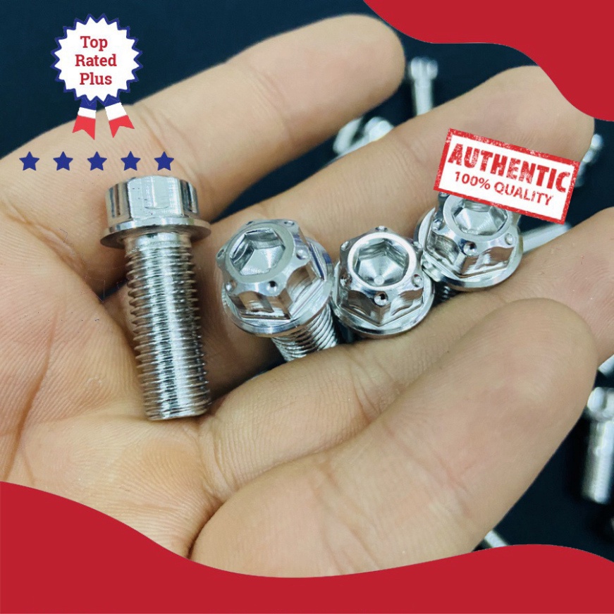 [HCM XẢ KHO MÙA DỊCH] ỐC INOX SALAYA 10LY4 PHÂN BẮT CHÂN PHUỘC, 10LY25 PHÂN BẮT HEO DẦU XE YAMAHA