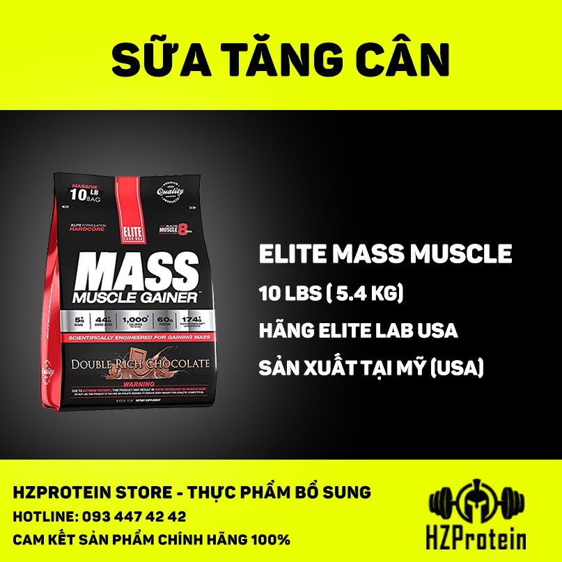 ELITE LAB MUSCLE MASS GAINER - SỮA TĂNG CÂN CHẤT LƯỢNG (10 LBS)