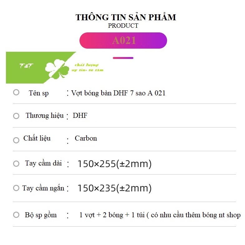 Vợt bóng bàn  laket bóng bàn DHF 7 sao tặng kèm 1 túi đựng A021 có video thực tế sản phẩm