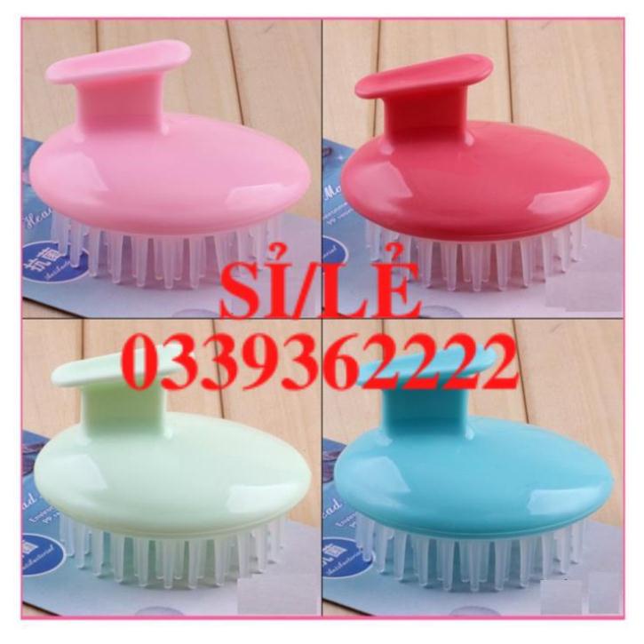 [ HAIANHSHOP ] Lược Gội Đầu Gai Silicon Làm Sach Da Đầu/ Tẩy Tế Bào Chết - Lược Massage Da ĐẦU