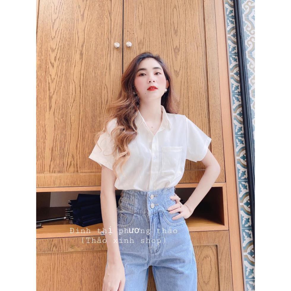 Áo Sơ Mi Trắng Cao Cấp Trẻ Trung Cho Bạn Gái