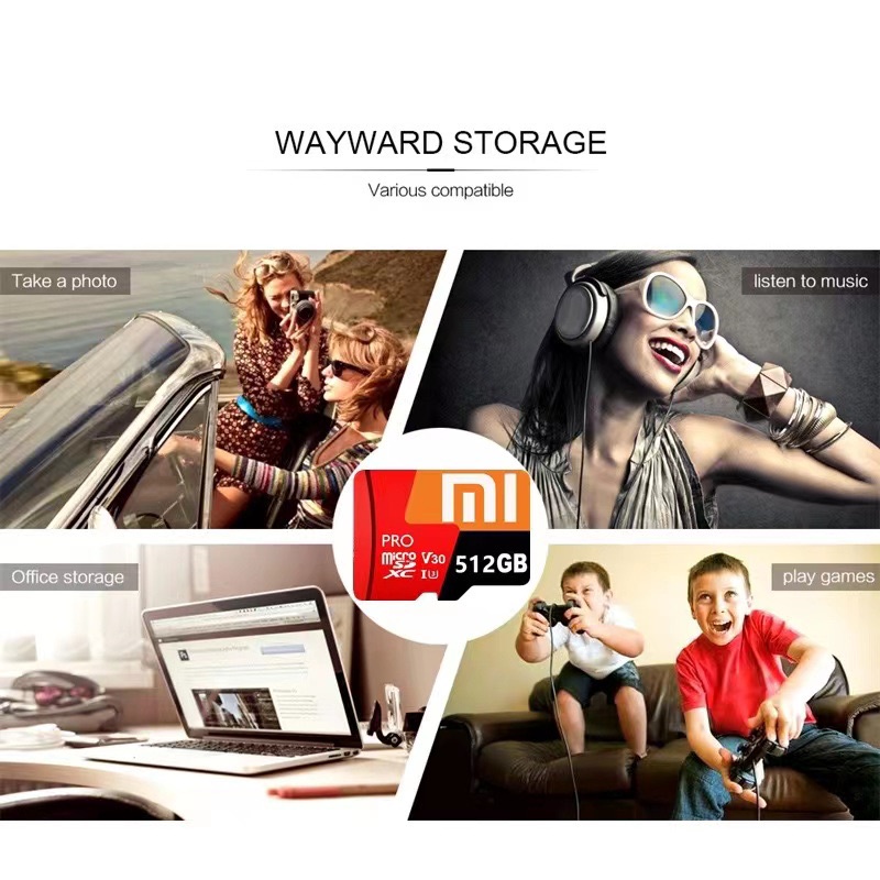 Thẻ Nhớ Micro SD Tốc Độ Cao Xiaomi Redmi V30 PRO SDXC / UHS-I U3 Class 10 1TB 512GB 128GB 32GB 8GB