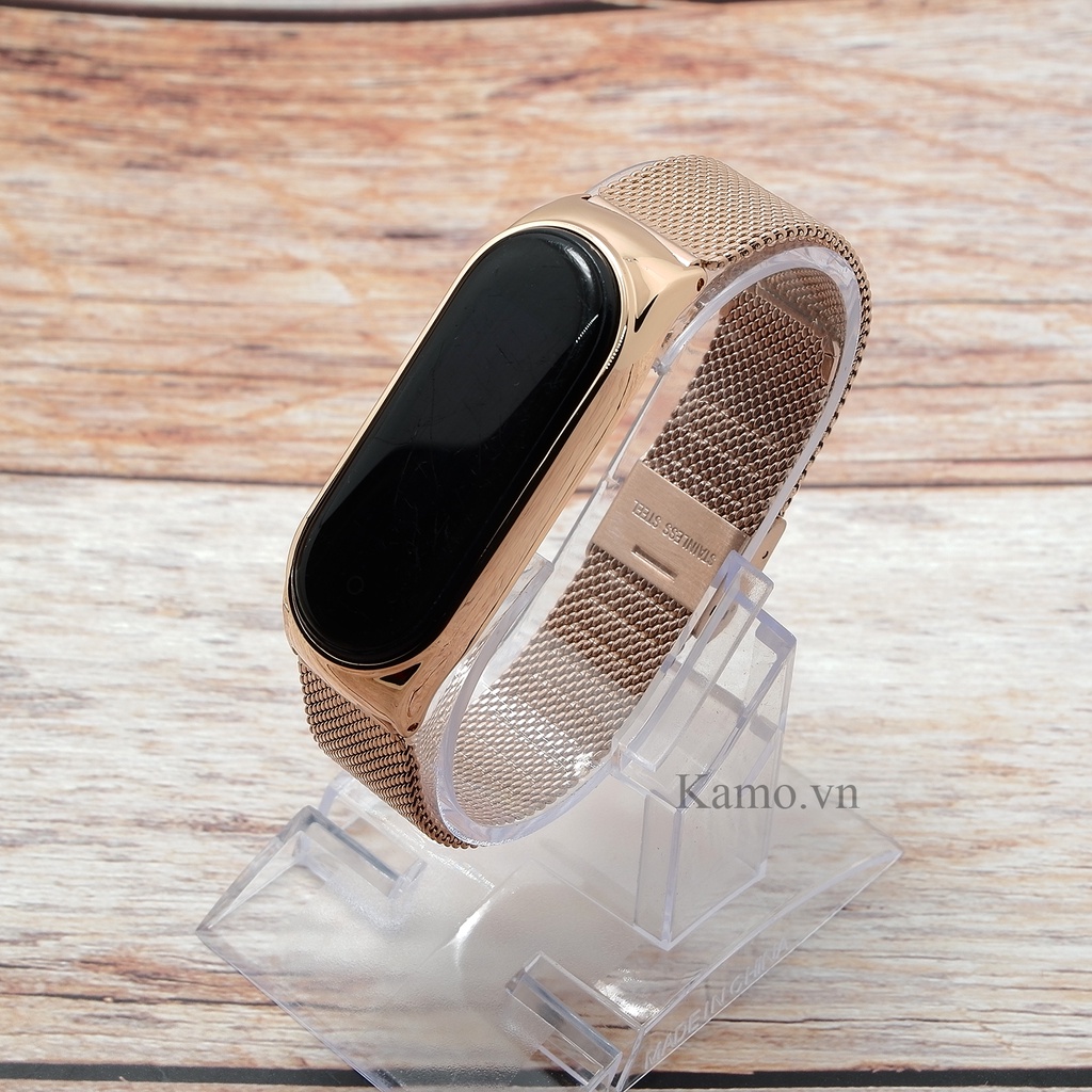 Dây đeo mi band 3, mi band 4, mi band 5, mi band 6 -  Dây đồng hồ xiaomi kim loại - Vòng tay thông minh inox miband