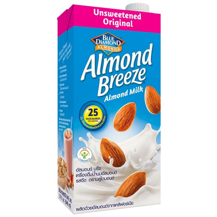 Thùng sữa hạt hạnh nhân ALMOND BREEZE KHÔNG ĐUỜNG 946ml (12 hộp)