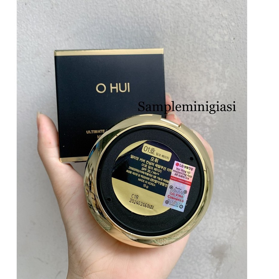 HỘP PHẤN TRANG ĐIỂM OHUI ULTIMATE COVER CONCEALER METAL CUSHION kèm lõi