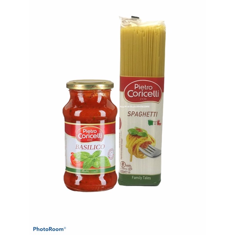 Combo mỳ sốt mỳ ý truyền thống (mỳ pietro 500g + sốt mỳ basil)