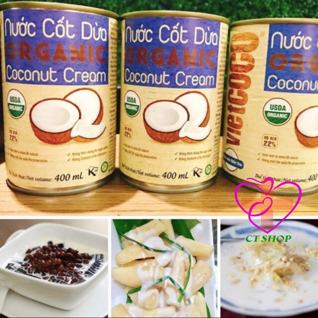 Nước Cốt Dừa Organic 22% Lon 400ml