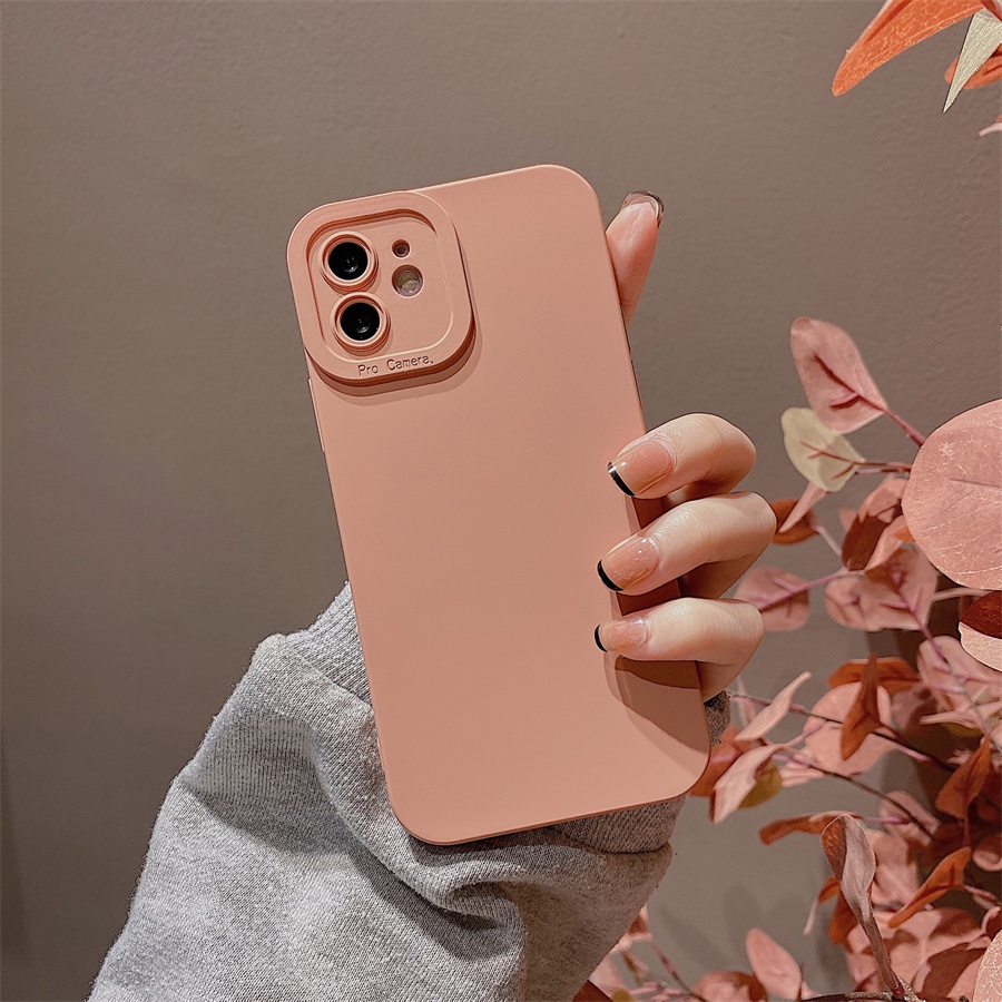 Ốp Điện Thoại Mặt Nhám Chống Sốc Bảo Vệ Ống Kính Máy Ảnh Cho For iPhone 13 12 11 Pro Max Mini X XS Max XR 6 6S 7 8 Plus SE 2020