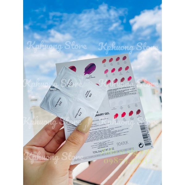 Bảng 4 Màu Son Dưỡng Mịn Lỳ Tester  Shiseido