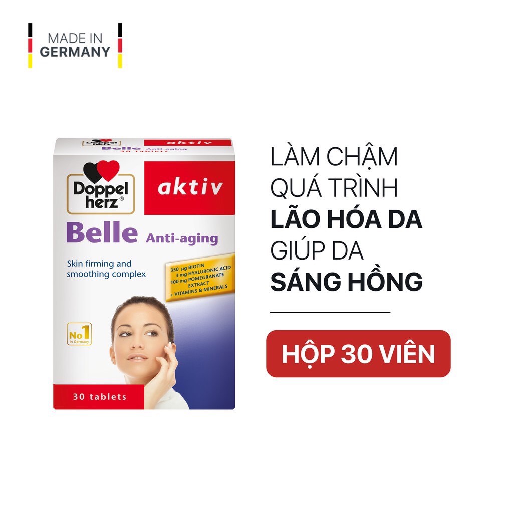 Viên uống làm chậm quá trình lão hoá da Doppelherz Aktiv Belle Anti Aging