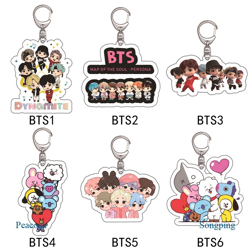 Móc khóa in hình các nhân vật BT21 dễ thương