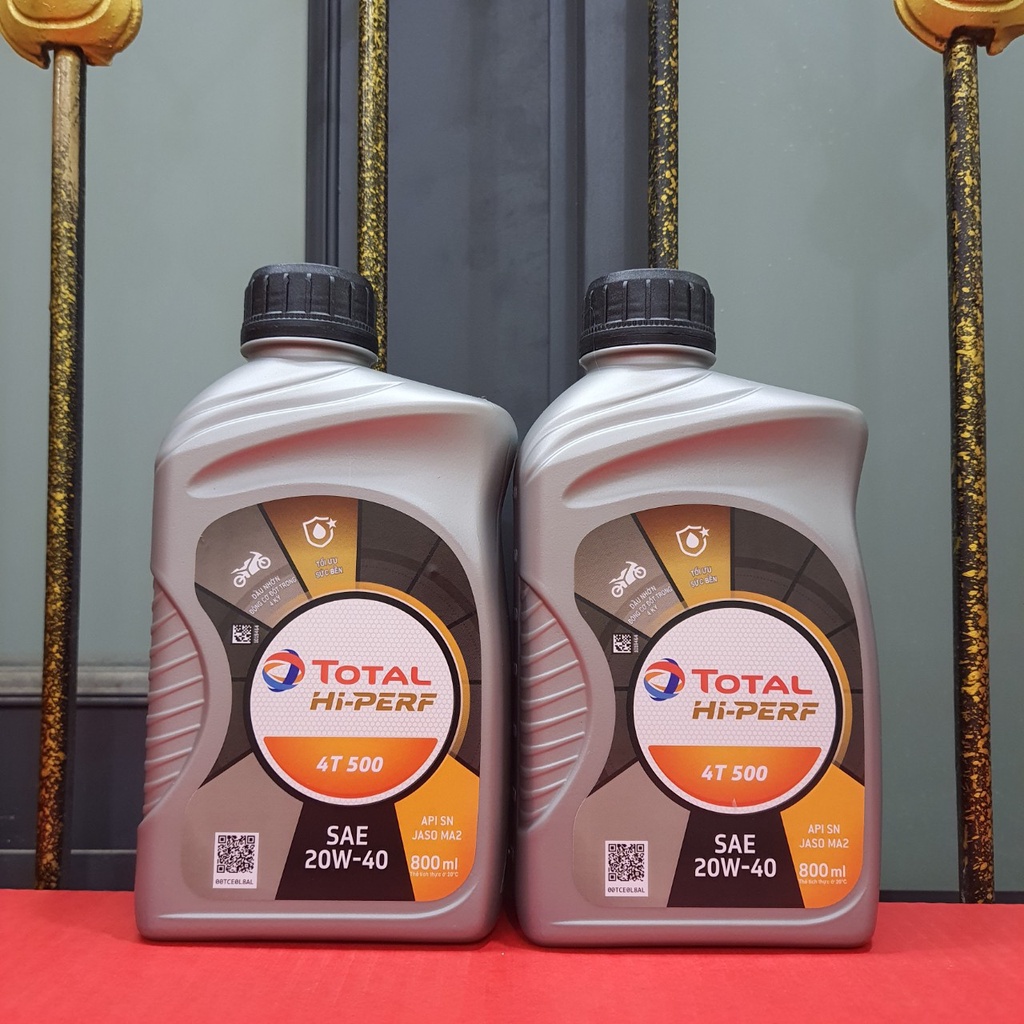 Dầu Nhớt Xe Số Chính Hãng TOTAL HI-PERF 4T 500 20W-40 SN-800ml Và 1000ml-Sản Phẩm Của Tập Đoàn Total Pháp.