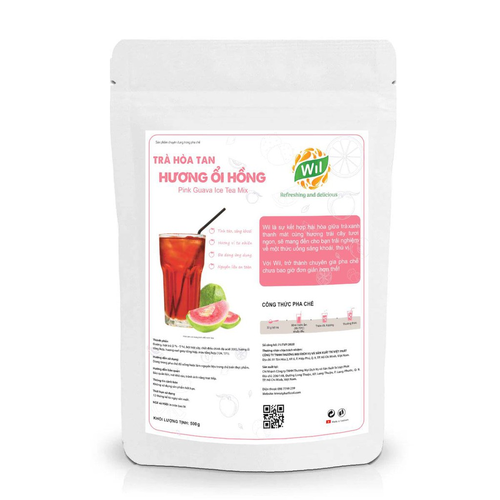 Trà Ổi Hồng Wil Hòa Tan 500g