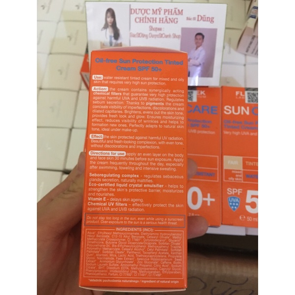 [NHẬP KHẨU CHÍNH HÃNG CÓ TEM QR]Kem Chống Nắng Floslek Suncare SPF50 Cho Da Dầu Mụn