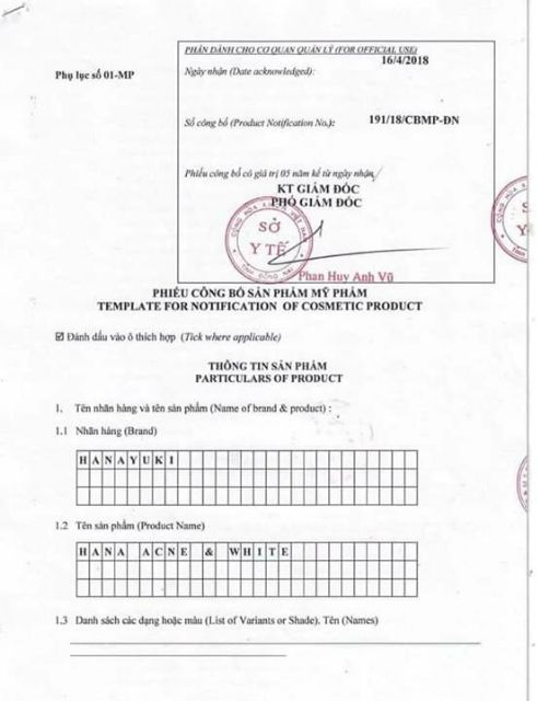 Kem Mụn Thâm Hana Acnes & White Hanayuki
