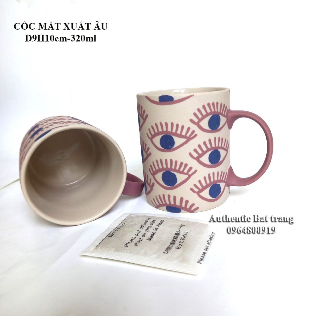 "ĐỘC ĐÁO" CỐC UỐNG TRÀ, CÀ PHÊ PHONG CÁCH CHÂU ÂU- SIÊU ĐẸP & SANG TRỌNG. Gốm sứ Authentic Bat trang chuyên cốc xuất Âu