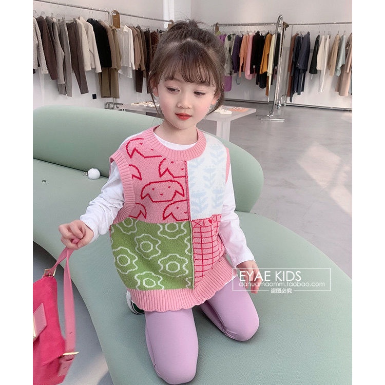 Áo Dệt Kim Không Tay Kiểu Dáng Dễ Thương Xinh Xắn Dành Cho Nữ