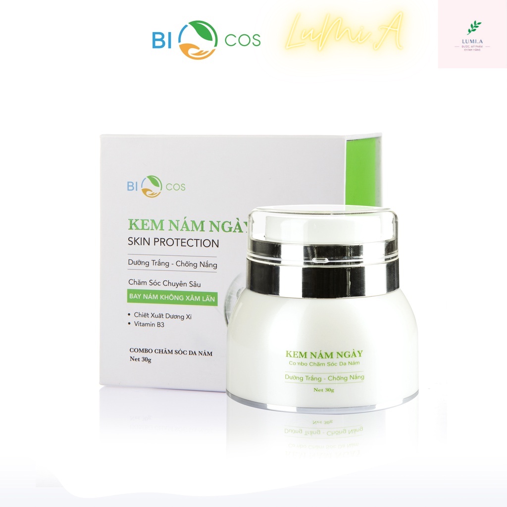 Kem nám ban ngày Biocos dưỡng da chống nắng mờ thâm nám bảo vệ da ngừa lão hóa 30gr LuMi.A