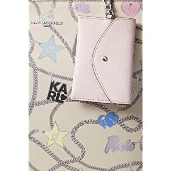 TÚI ĐEO VAI ADELE TOTE KARL LAGERFELD PHÁP MÀU KEM - AUTHENTIC