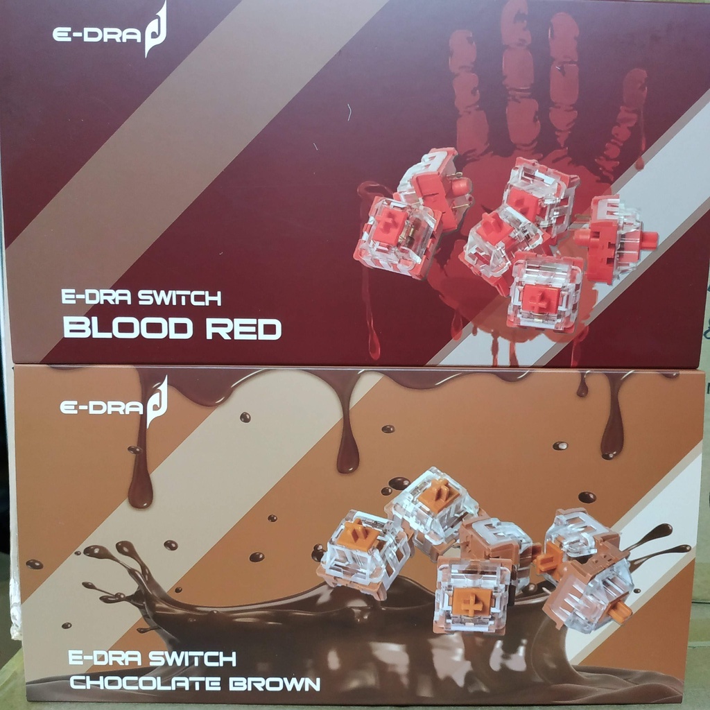 Bộ Switch hotswap E-dra Custom Switch Chocolate Brown (EKS7200)/ Blood Red (EKS7201)