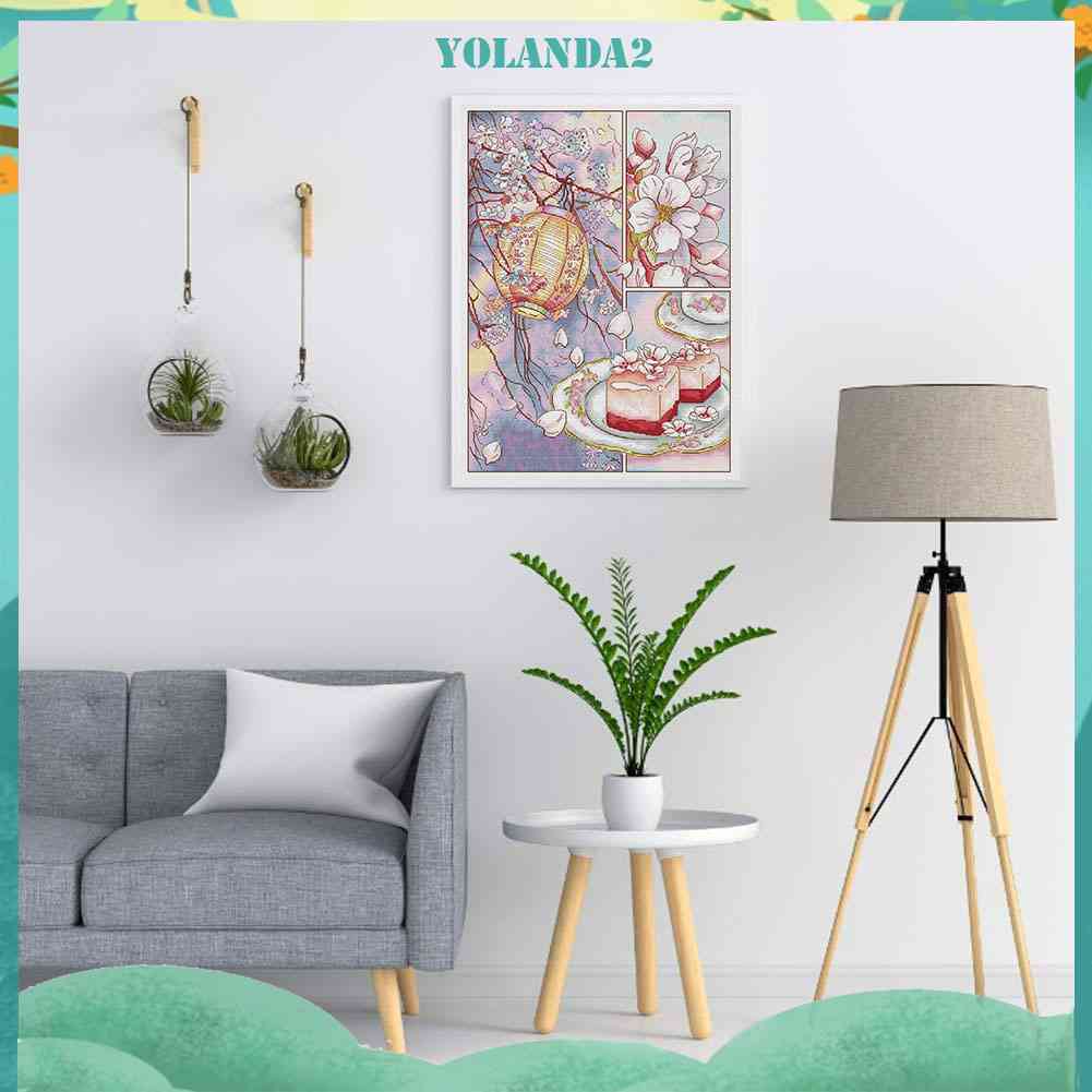 Toàn Bộ Bộ Tranh Thêu Chữ Thập 11CT DIY Hình Hoa Anh Đào