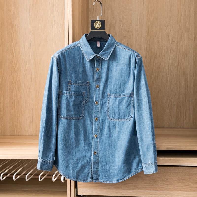Áo Bò Denim Áo Sơ Mi Jean Dài Tay Đủ Size Nam Nữ Chống Nắng, Dễ Mặc, Đi Chơi Đi Làm Thoải Mái Hình Ảnh + Video