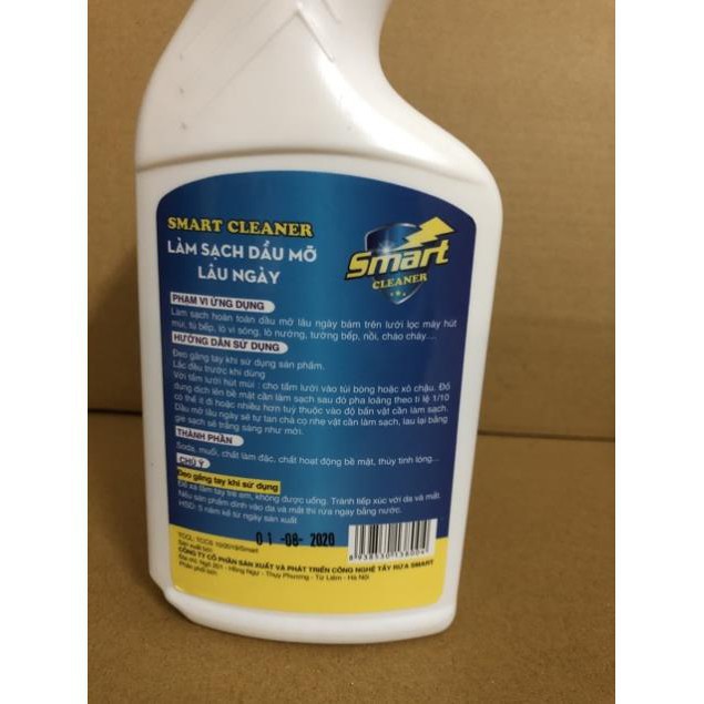 SMART CLEANER - Chuyên gia làm sạch dầu mỡ , cháy két lâu ngày (Chai 500ml)