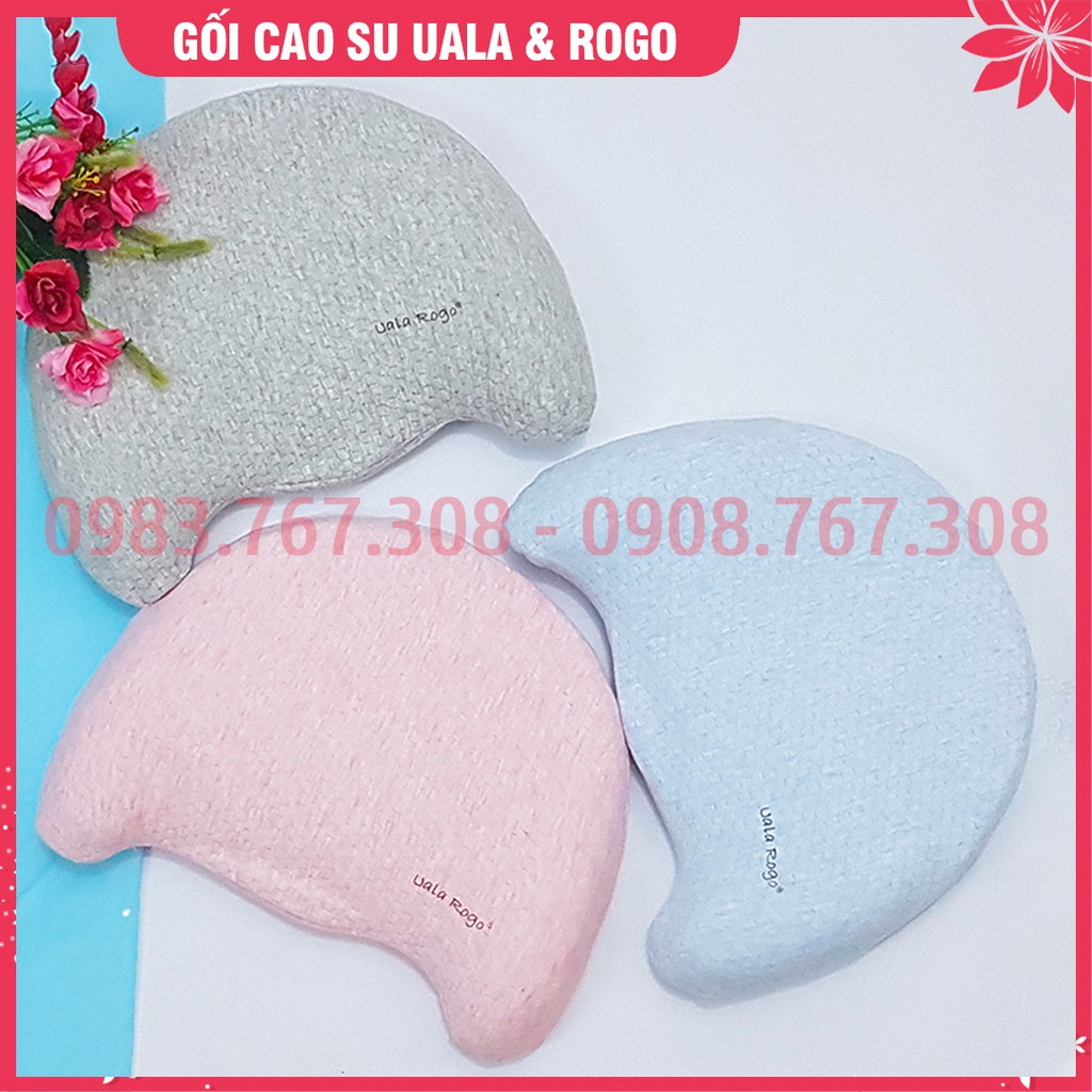 Gối Cao Su Chống Ngạt Uala Rogo Cho Bé Sơ Sinh - Loại 1 - Kích thước 28,5x22x4,5cm - 8939001588830