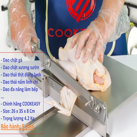 Dao chặt thịt gà, thịt vịt, chặt xương sườn đa năng Chính Hãng COOKEASY. Bản đặc biệt CE800 - Size 26x35 Cm, KL 4.2 KG