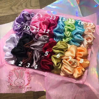Scrunchies vải phi bóng - cột tóc phi bóng - cột tóc trend