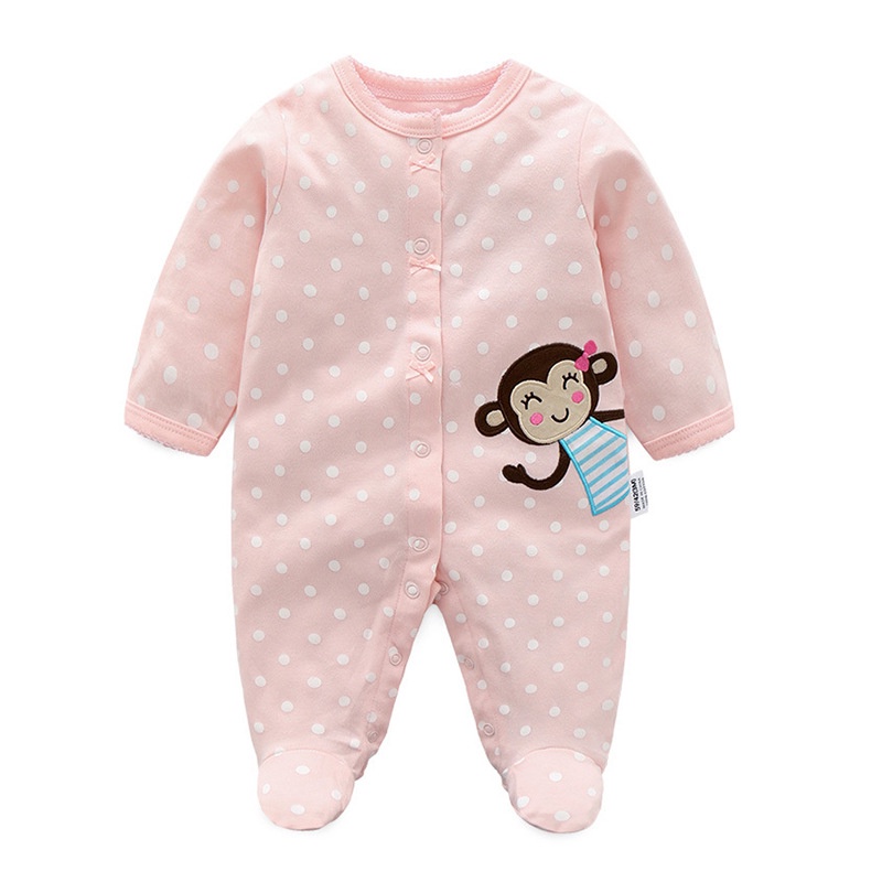 Áo Liền Quần Cotton Tay Dài Thời Trang Dành Cho Trẻ Sơ Sinh 2316