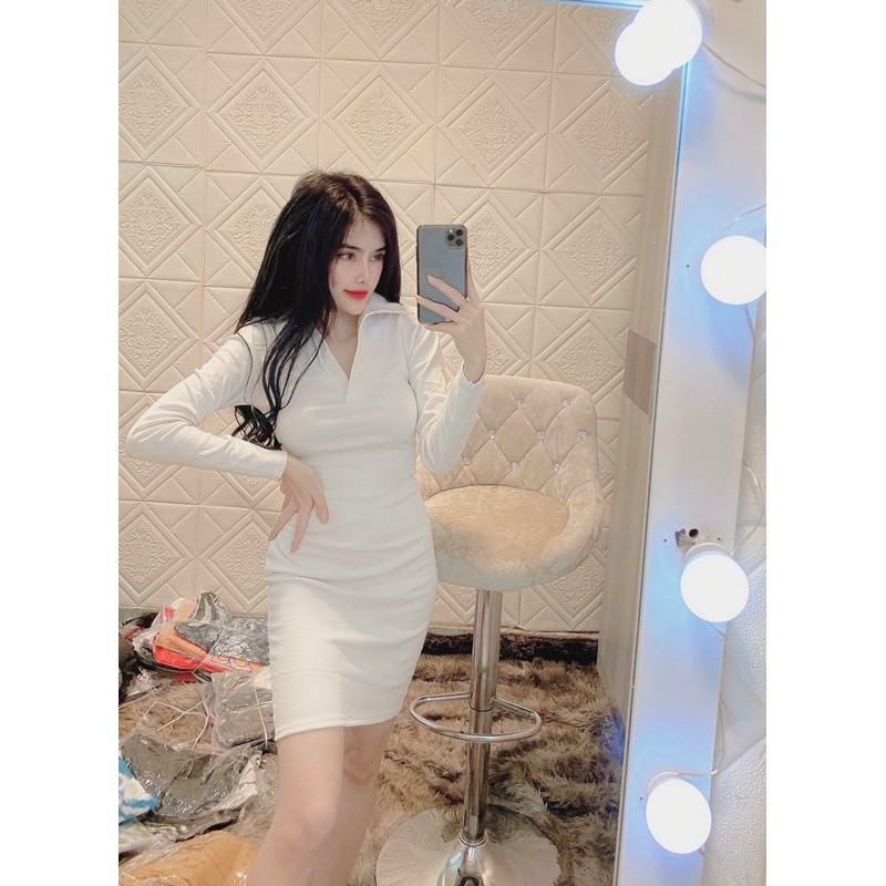 ĐẦM BODY CỔ BẺ TD