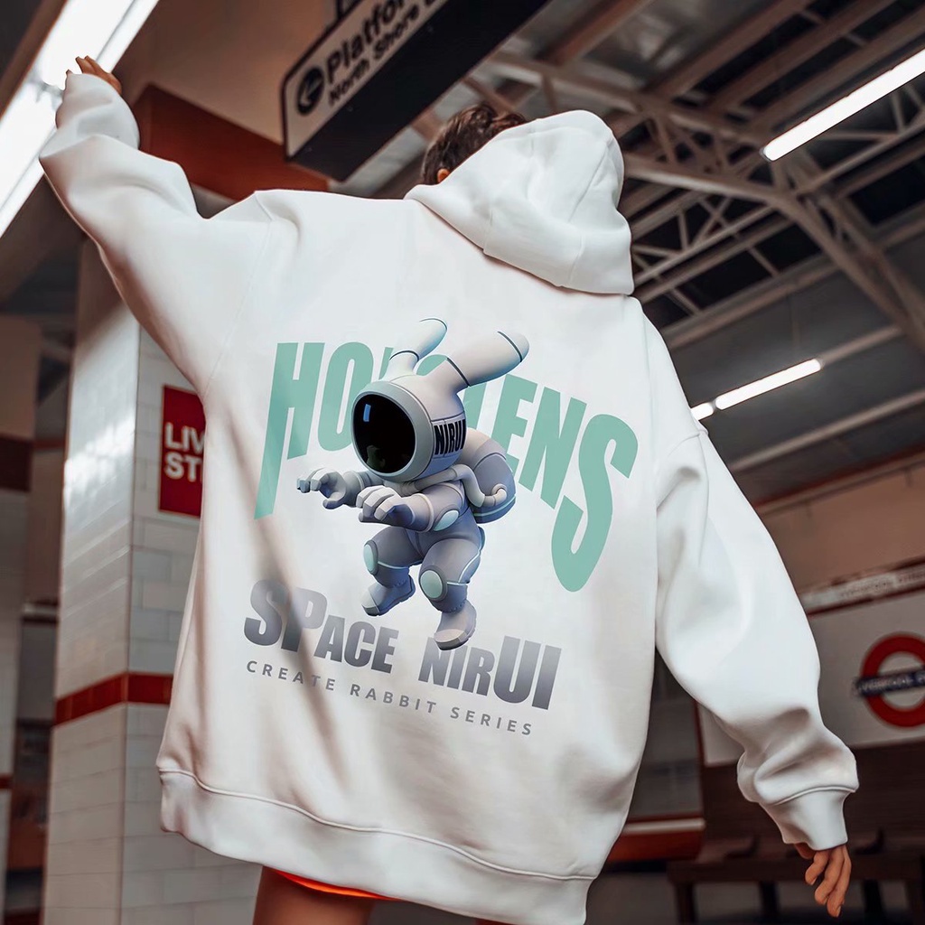 [ Mã 12FASHIONSALE1 giảm 10K đơn 50K ] Áo Hoodie Dáng Rộng In Họa Tiết Thời Trang Hip Hop Cá Tính Cho Nam (M-8Xl) | BigBuy360 - bigbuy360.vn