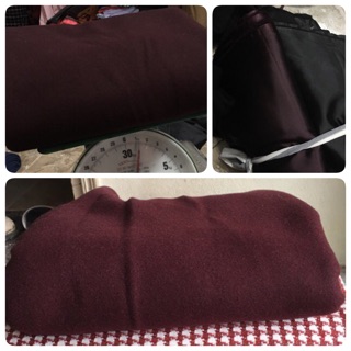 Vải dạ ép lỳ tông tím cẩm và đỏ cẩm + 10m phi giãn 
