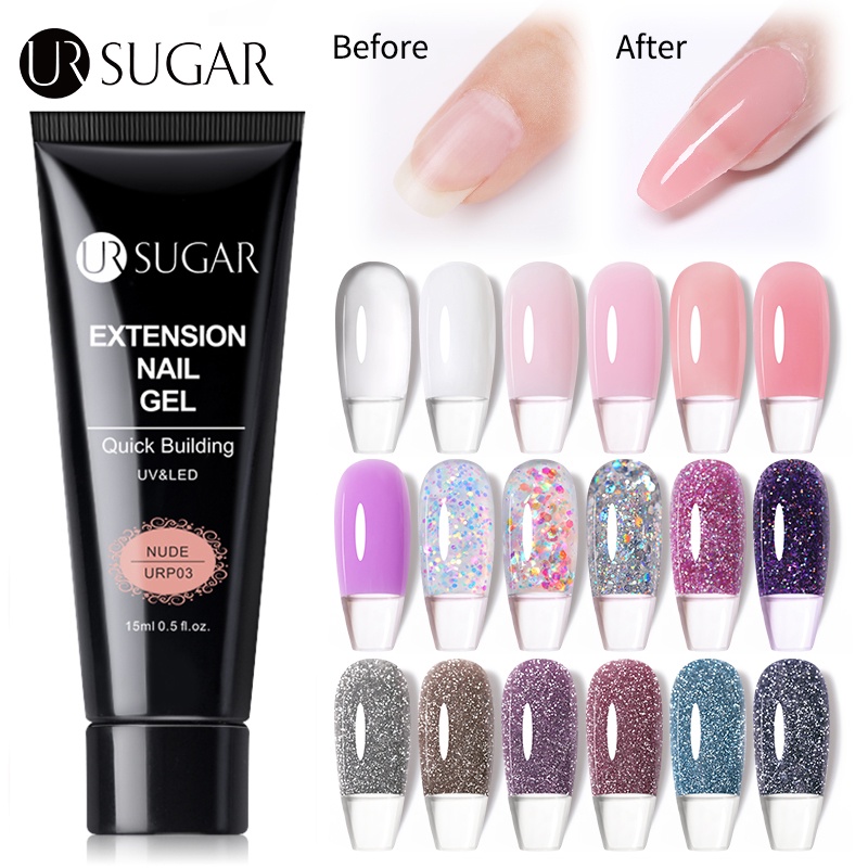 Gel sơn đắp nối móng tay UR SUGAR 39 màu sắc tùy chọn 15ml