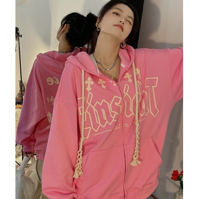 Áo Khoác Khóa Kéo Có Mũ Trùm Đầu Thời Trang Phong Cách Mỹ