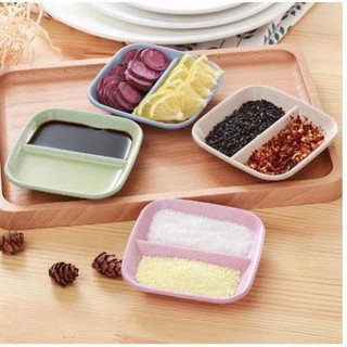 chén bát chấm gia vị 2 ngăn