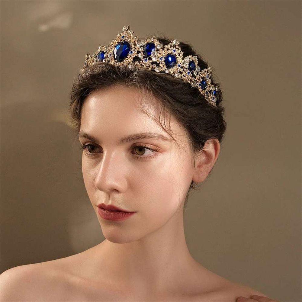 Vương Miện Nữ Hoàng Màu Sắc Phong Cách Vintage Hàn Quốc WMES15H|Băng Đô Cài Tóc Xinh Xắn Thời Trang