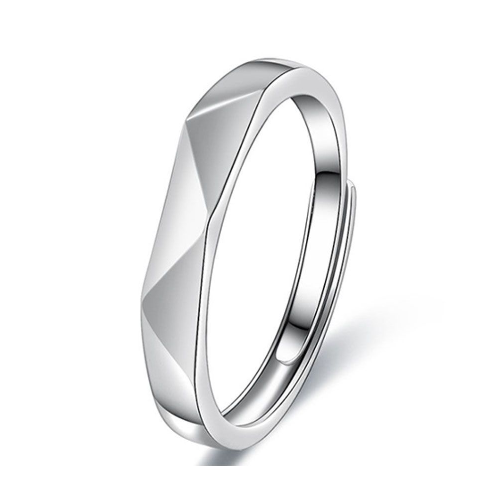 Nhẫn Đôi Hình Kim Cương Trắng Đen Sáng Tạo|Hình Học / Nhiều Màu Đơn Giản Có Thể Điều Chỉnh