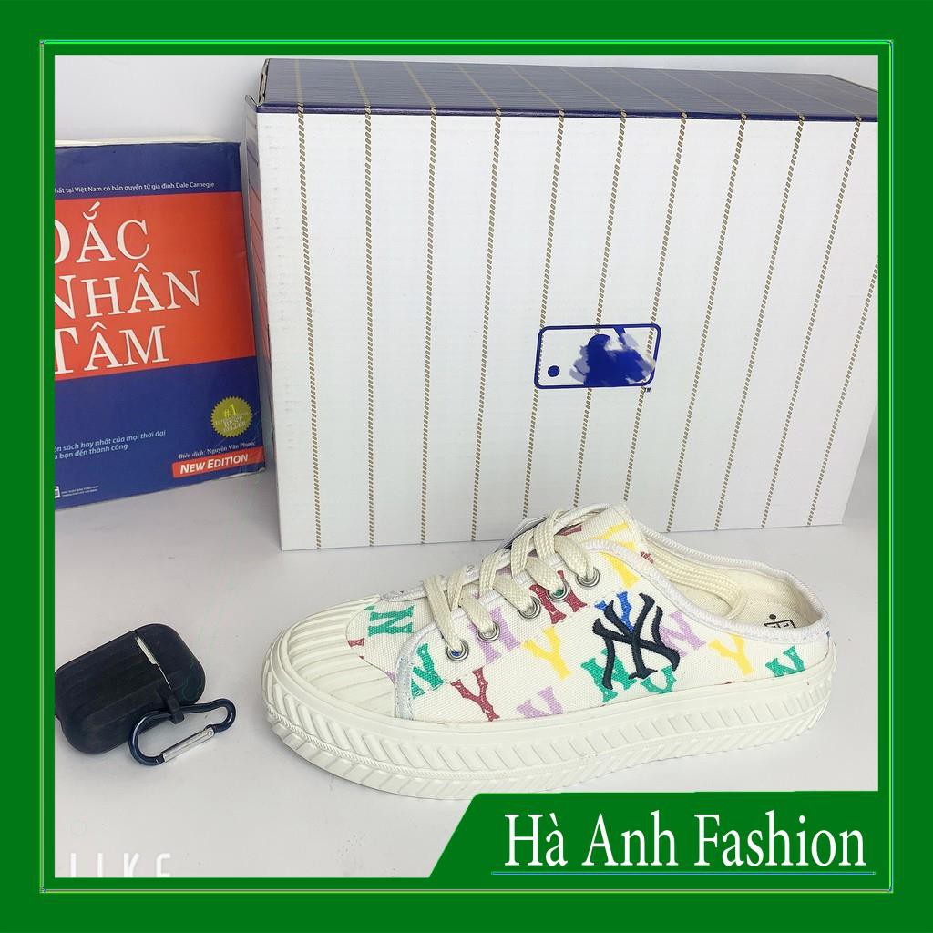 [ Hot trend- Hàng Trung ] Giày Sục NY, Đạp Gót, Giày Sục 𝐌𝐋𝐁 NY trắng Độn đế mới nhất 2021 | BigBuy360 - bigbuy360.vn