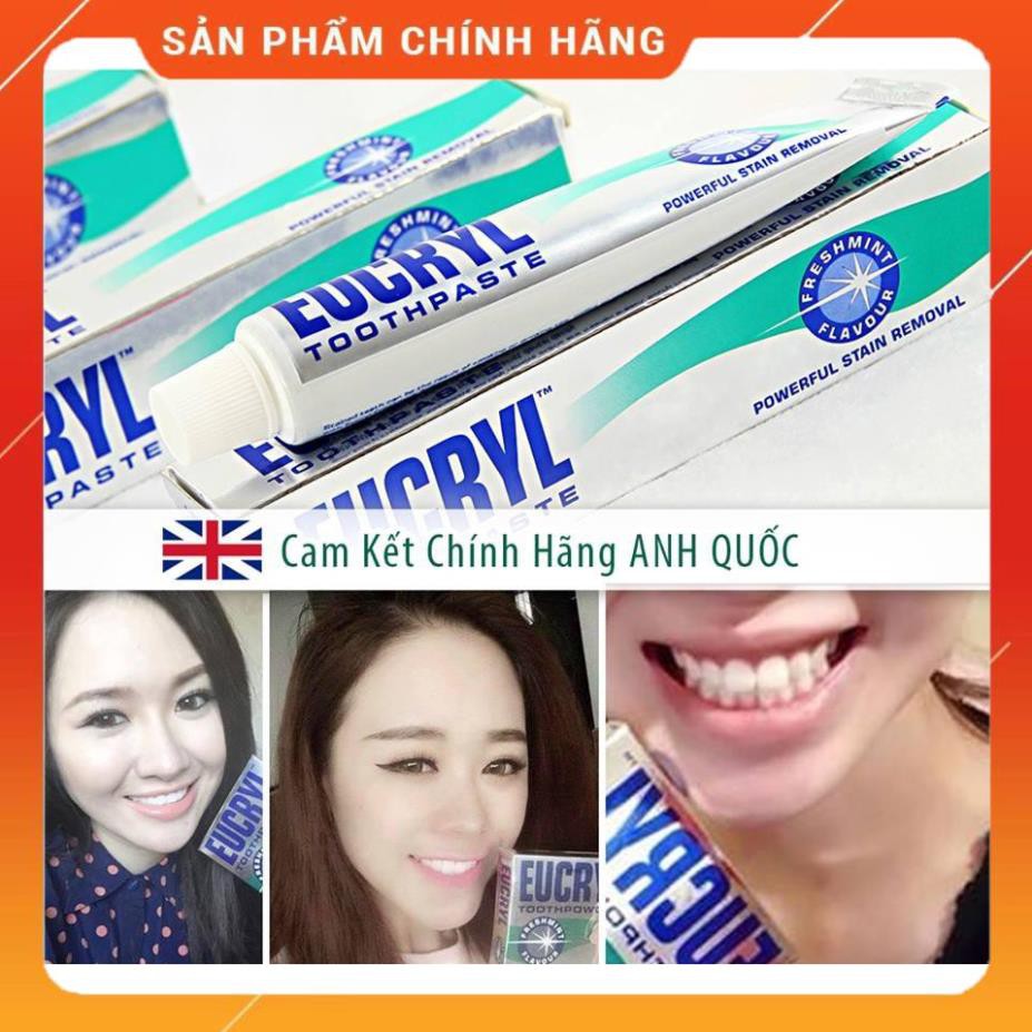 Kem đánh răng làm trắng răng Eucryl của Anh