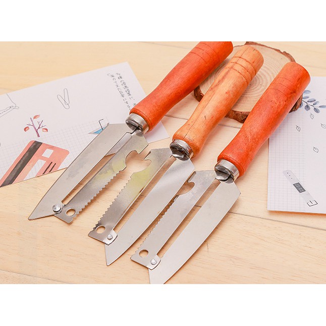 Dao bào đa năng thép không rỉ cán gỗ hữu ích cho nhà bếp