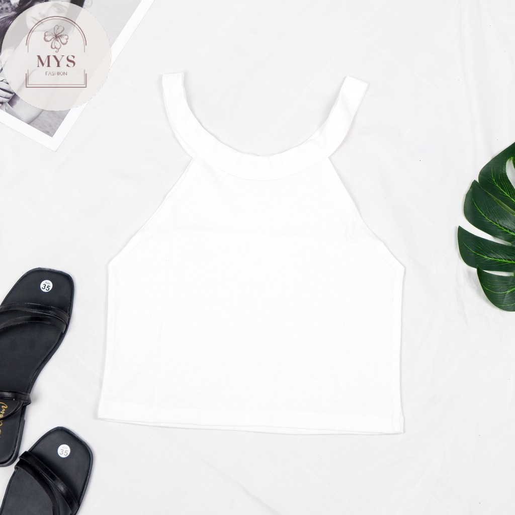 Áo kiểu croptop cổ yếm cotton Mys hitshop Fashion