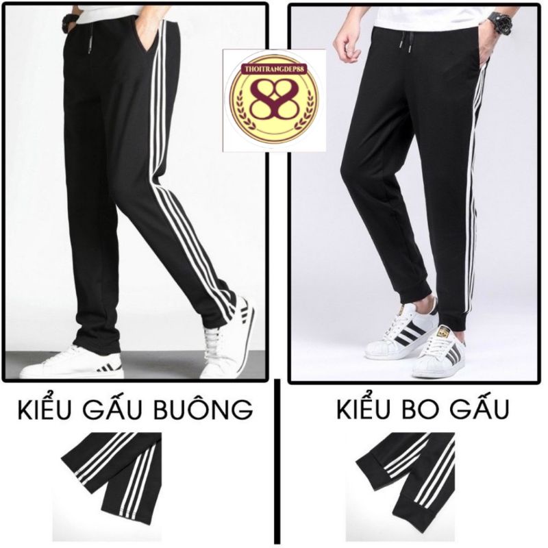 Quần 3 sọc nam nữ, chạy viền đẹp mắt, phom 45-85kg thoitrangdep.88