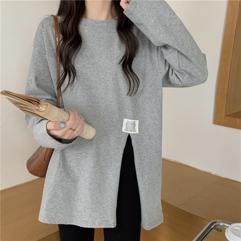 Áo Thun Tay Dài Dáng Rộng Phong Cách Phương Tây Thời Trang Mùa Thu Mới Cho Nữ