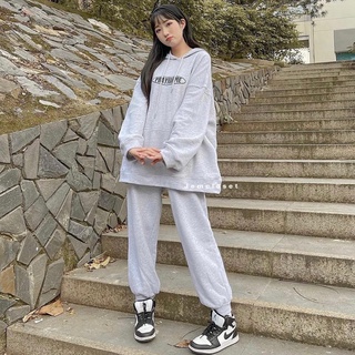 Áo Hoodie Nữ Form Rộng Tay Dài Áo Hoodie In Chữ Có Mũ Phong Cách Ulzzang Basic PRAYFORME - 1953 GOUS OFFICIAL