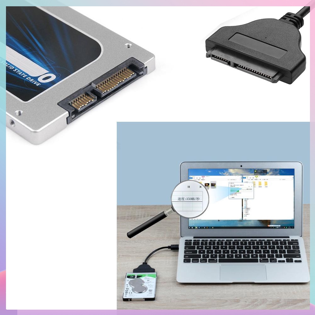 Cáp chuyển đổi USB 3.0 sang SATA 3 6Gbps hỗ trợ ổ cứng SSD 2.5 Inch | BigBuy360 - bigbuy360.vn